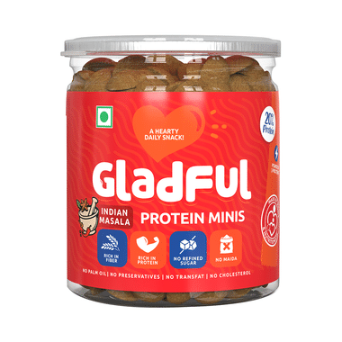 Gladful Protein Minis Cookie (150gm Each) Indian Masala