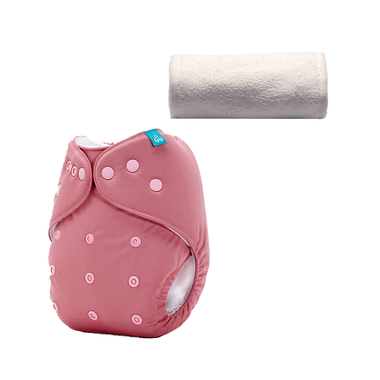 Bumberry Adjustable Reusable Cloth Pocket Diaper With 1 Three-Layer Microfiber Inserts For Babies Mauve