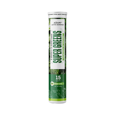 Azani Active Nutrition Super Greens Effervescent Tablet (15 Each) Green Lime