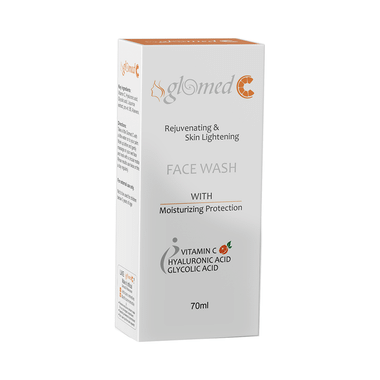 Glomed C Rejuvenating & Skin Lightening Face Wash | With Vitamin C, Hyaluronic Acid & Glycolic Acid