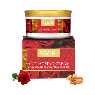 Vaadi Herbals Anti Ageing Cream With Extracts Of Almonds, Wheatgerm And Rose