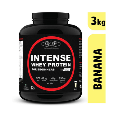 Sinew Nutrition Intense Whey Protein For Beginners With Digestive Enzymes Banana