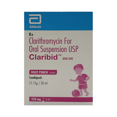 Claribid 250 DS Oral Suspension Combipack Fruit Punch