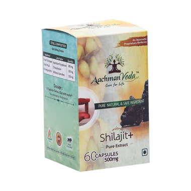 Aachman Veda Shilajit+ Pure Extract Ashwagandha With Safed Musli Capsule (60 Each)