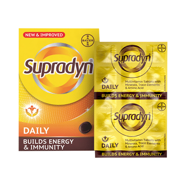 Supradyn Daily Multivitamin Tablet with Minerals, Trace Elements & Amino Acids | For Energy & Immunity
