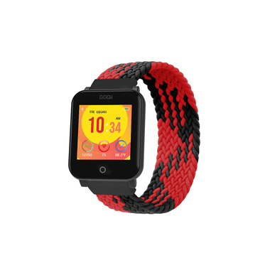GOQii Vital Junior Fitness With 3 Months Health & Personal Coaching Smart Watch Red And Black