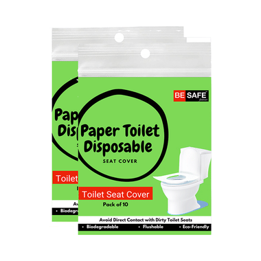 Be Safe Forever Disposable Paper Toilet Seat Cover (10 Each) Green