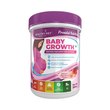 HealthyHey Baby Growth Protein For Expecting Mother Natural Strawberry