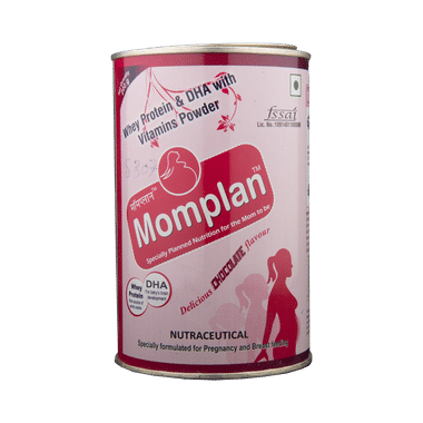 Momplan Whey Protein With DHA & Vitamins | Flavour Chocolate Powder