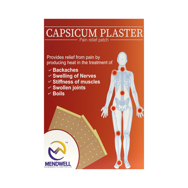 Mendwell Capsicum Plaster Pain Relief Patch 11cm X 17cm