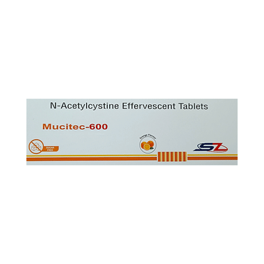 Mucitec 600 Effervescent Tablet Orange Sugar Free