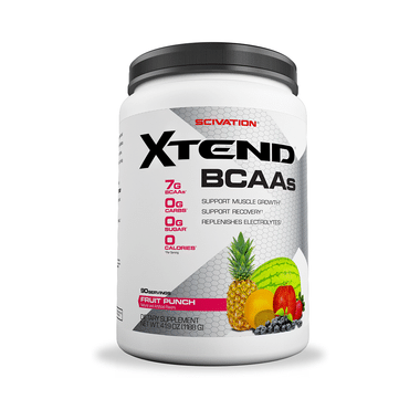 Scivation Xtend BCAA Powder With Electrolytes| For Muscle Growth & Recovery | Flavour Fruit Punch