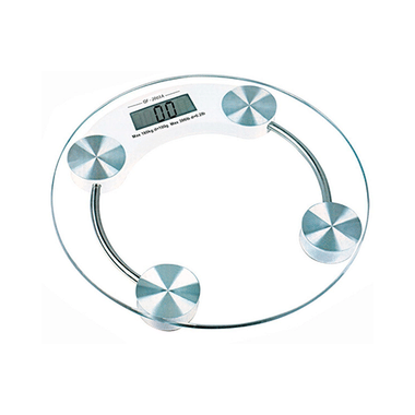 MCP Electronic 8 Mm Round Thick Tempered Glass & LCD Display Electronic Digital Personal Bathroom Health Body Weight Weighing Scale
