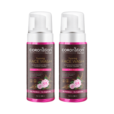 Coronation Herbal Pink Rose Foaming Face Wash (160ml Each)