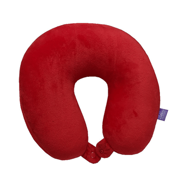 Viaggi Microbead Travel Neck Pillow With Fleece Red