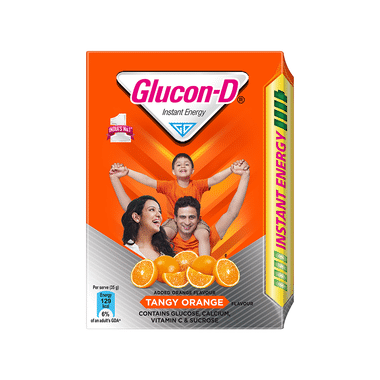 Glucon-D Instant Energy | Health Drink With Glucose, Calcium, Vitamin C & Sucrose | Flavour Tangy Orange