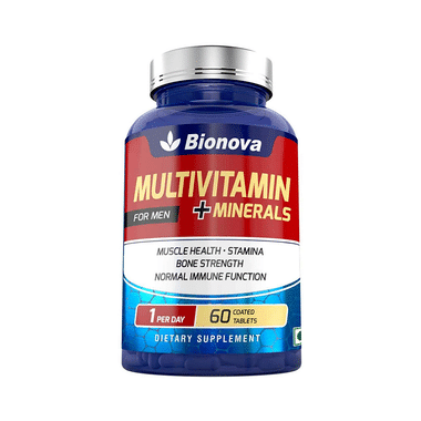 Bionova Multivitamin + Minerals For Muscle Health, Stamina, Bone Strength And Normal Immune Function For Men Tablet For Men