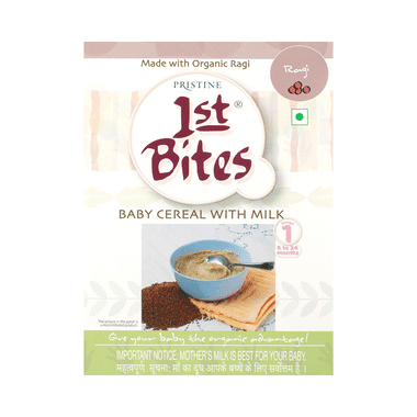 Pristine 1st Bites (6 Months - 24 Months) Stage-1 Baby Cereal With Milk | Ragi