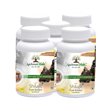 Aachman Veda Shilajit+ Pure Extract Ashwagandha With Safed Musli Capsule (60 Each)