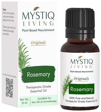 Mystiq Living Rosemary Essential Oil 100% Pure Therapeutic Grade