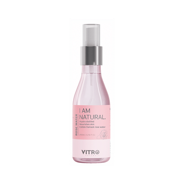 Vitro Naturals Edible Rose Water Spray Premium Gulab Jal For Face Toner, Skin Toner, Makeup Remover
