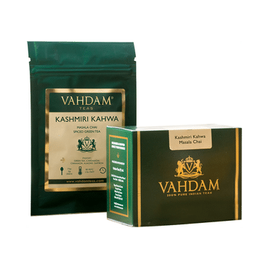 Vahdam Teas Kashmiri Kahwa Masala Chai Spiced Green Tea