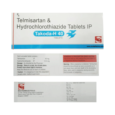 Takoda H 40mg/12.5mg Tablet