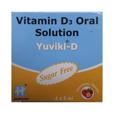 Yuvikl-D Oral Solution Strawberry Sugar Free