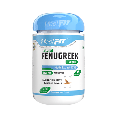 iFeelFIT Natural Fenugreek (Methi Extract 50%) 1200mg Veg. Capsule