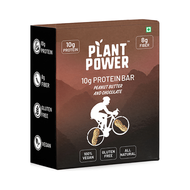 Plant Power 10gm Protein Bar (50gm Each) Peanut Butter And Chocolate