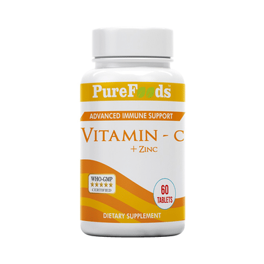 PureFoods Vitamin C + Zinc With Advanced Immune Support Tablet Gluten Free