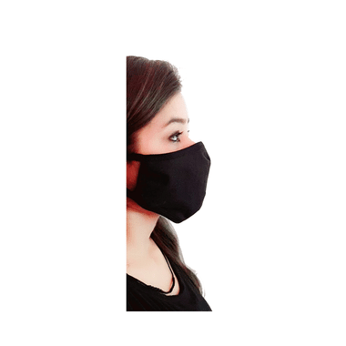 Adorna Reusable Face Mask Black