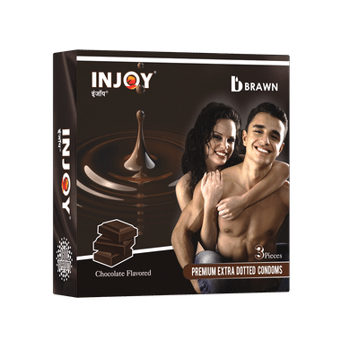 Injoy Premium Extra Dotted Condom Chocolate