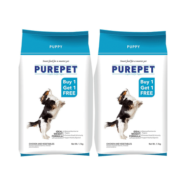 Purepet Chicken & Vegetable Puppy Dry Dog Food (Buy 1 Get 1 Free)