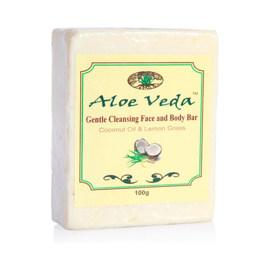 Aloe Veda Moisturising Bathing Bar Coconut Oil And Lemongrass