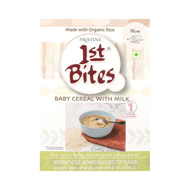 Pristine 1st Bites (6 Months - 24 Months) Stage-1 Baby Cereal With Milk | Rice