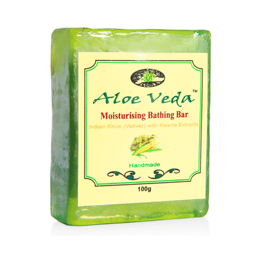 Aloe Veda Moisturising Bathing Bar Indian Khus (Vetiver) With Kewda Extracts