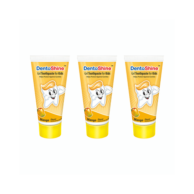 DentoShine Gel Toothpaste For Kids (80gm Each) Mango