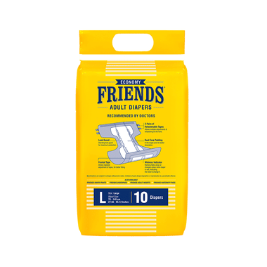 Friends Economy Adult Unisex Diaper For Up To 8 Hours Protection | Size Large