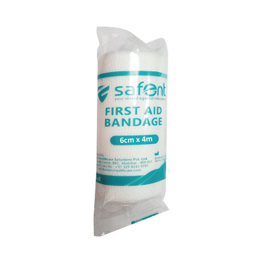 Safent First Aid Bandage 6cm X 4m