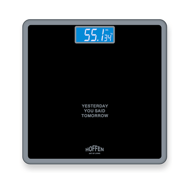 Hoffen Digital/LCD Weighing Scale Black with Blue Backlight