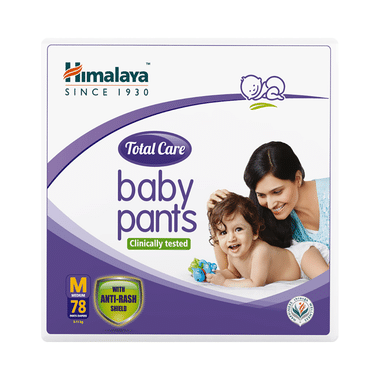 Himalaya Total Care Baby Pants | With Anti-Rash Shield & Wetness Indicator | Size Medium