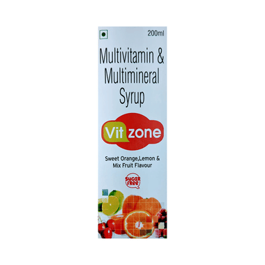 Vitzone Syrup Sweet Orange,Lemon & Mixed Fruit Sugar Free