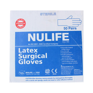 Nulife Sterile Powder Free Surgical Gloves 7.0