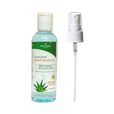 Petal Herbs Ayurveda CleanGerm Hand Sanitizer Spray With 80% Alcohol & Aloe Vera (100ml Each)