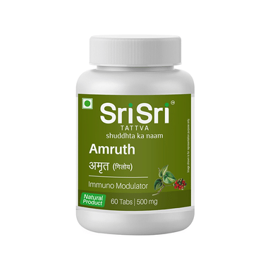 Sri Sri Tattva Amruth (Giloy) 500mg Tablet | Supports Immunity