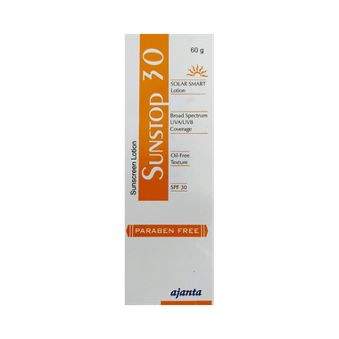 Sunstop Spf 30 Sunscreen | Oil-Free & Paraben Free Lotion