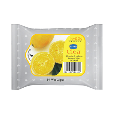 Ginni Clea Cleansing & Make-Up Remover Wipes Lemon Extract