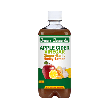 Green Elements Apple Cider Vinegar Ginger-Garlic Honey-Lemon With Mother Vinegar