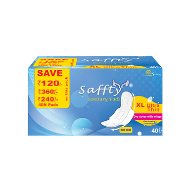 Saffty Sanitary Pads XL Ultra Thin